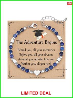 Graduation Bracelet Gift for Her 7 Inch Link Bracelet Graduation Keepsake